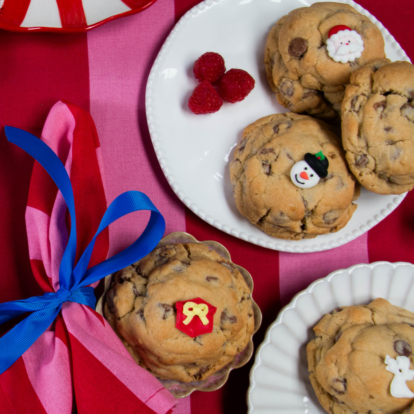 Assorted Christmas Choc Chip Cookie - 6 pack