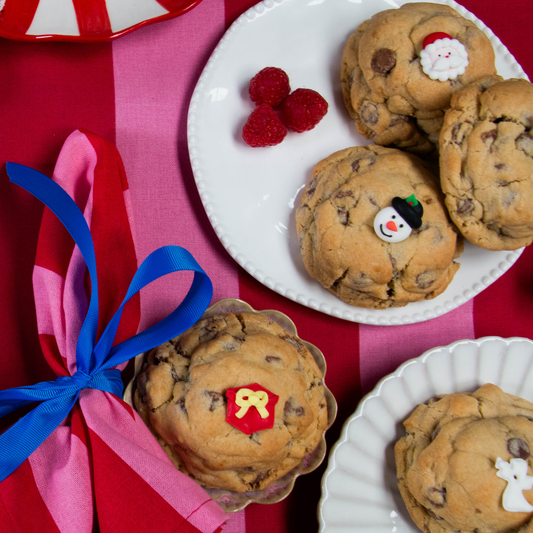 Assorted Christmas Choc Chip Cookie - 6 pack