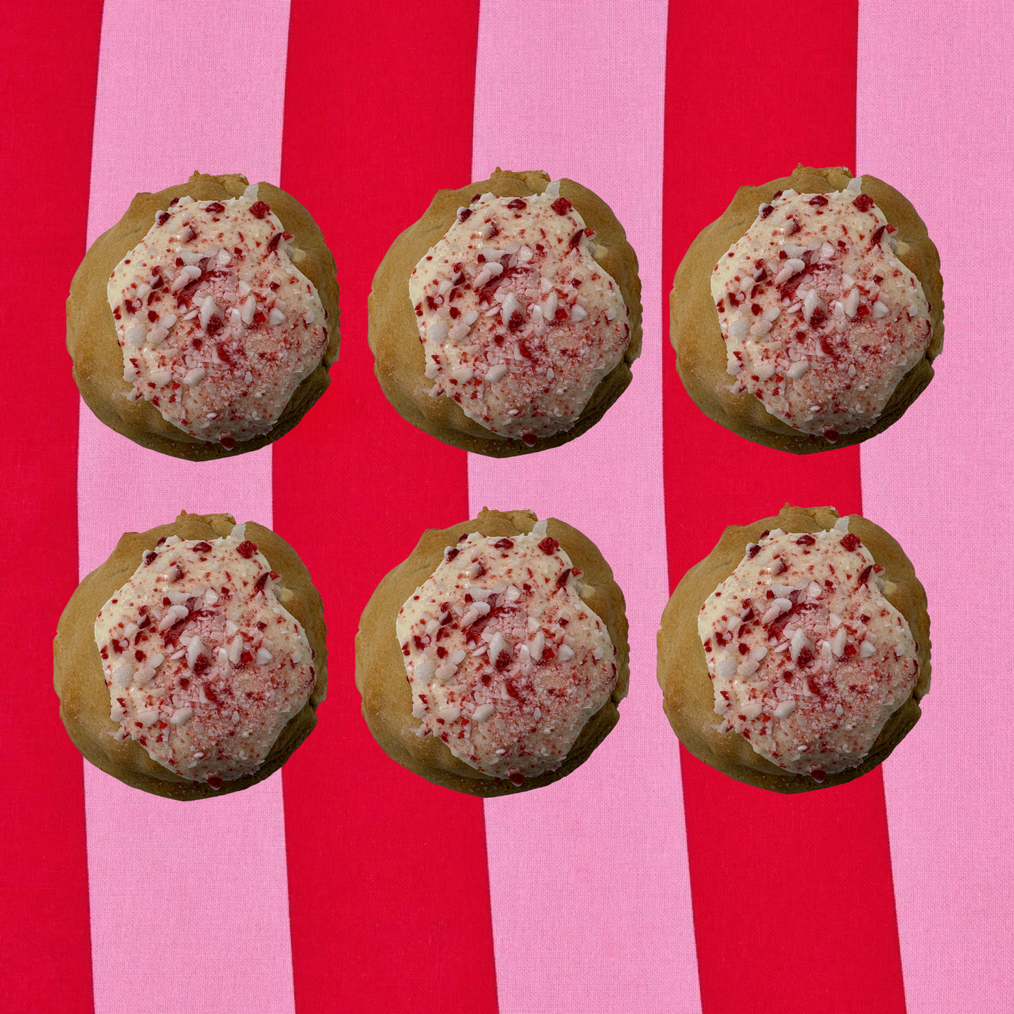 Candy Cane Loaded Cookie