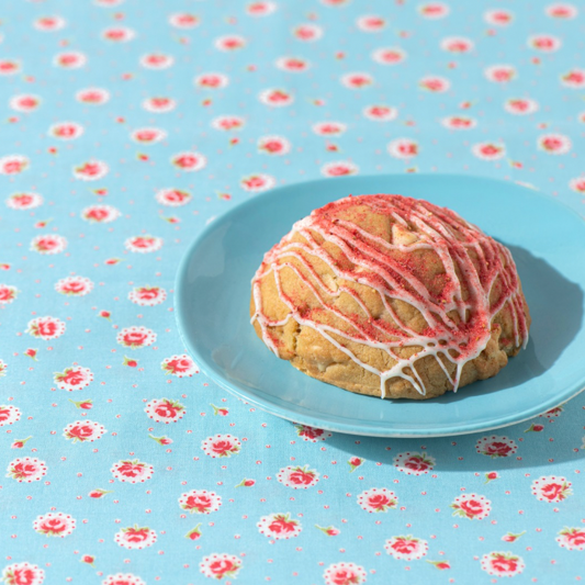 Strawberry and White Chocolate Loaded Cookies