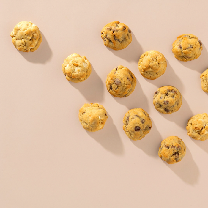 Mini White Choc & Macadamia Cookies -12 pack